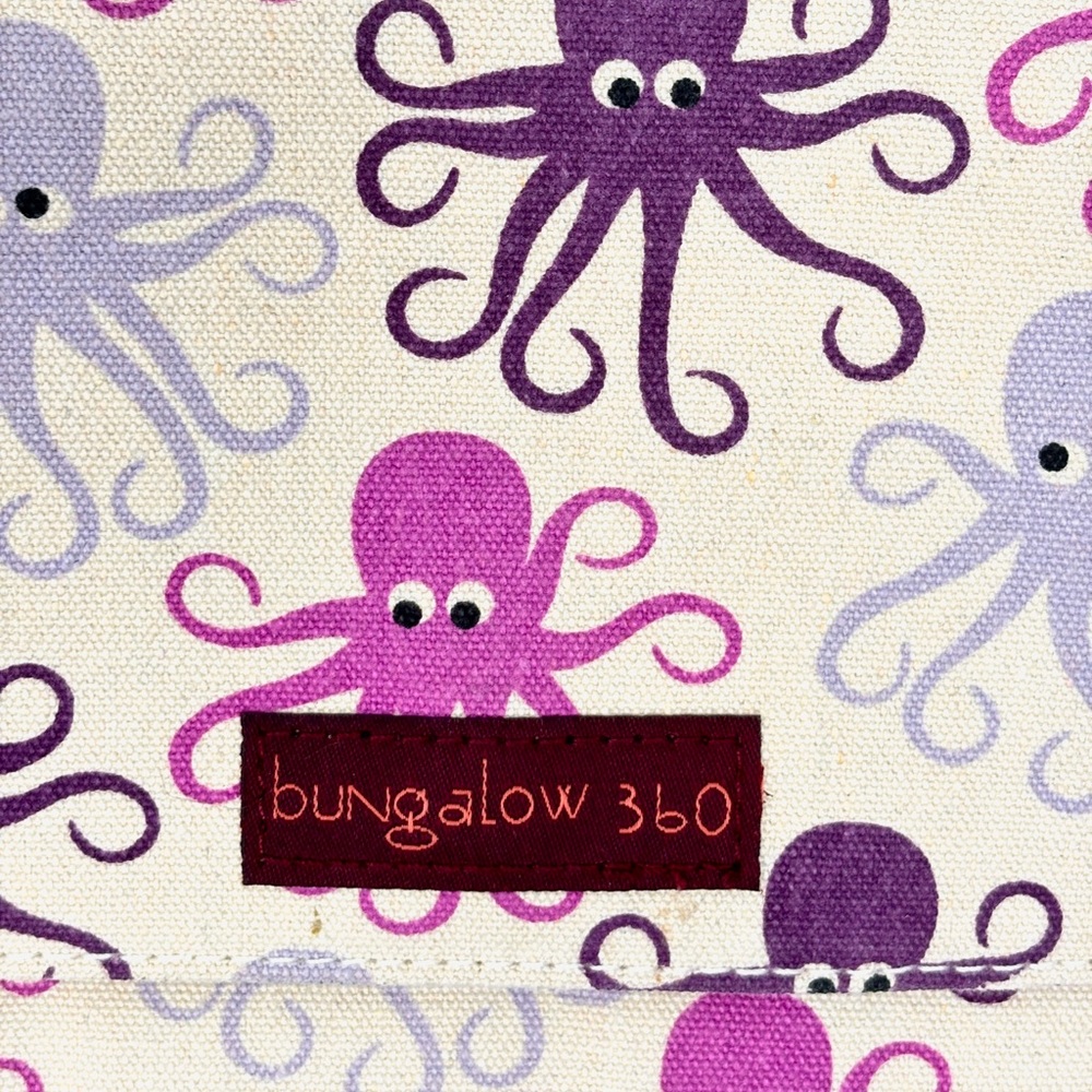 Bungalow 360 Octopus Print Canvas Wristlet Clutch Purse - Picture 4 of 16